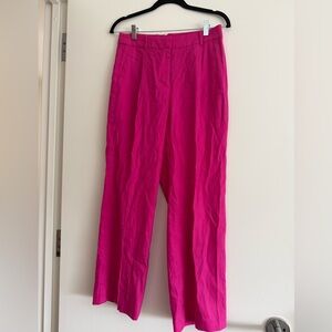Jcrew Hot pink linen pant